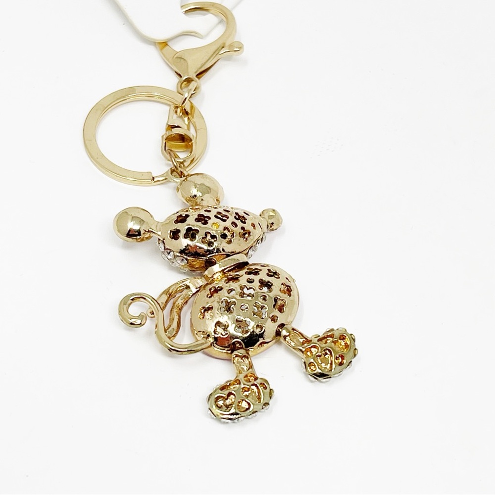 NWT Crystal Mouse Rhinestone-Adorned Keychain Purse Handbag Charm Key-Chain - Picture 5 of 8